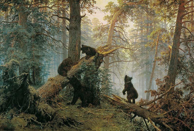 Ivan Shishkin Morning in a Pine Forest oil painting picture